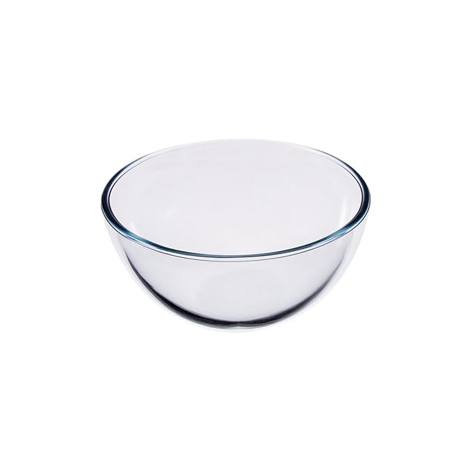 Oven safe and microwave safe borosilicate glass mixing bowl