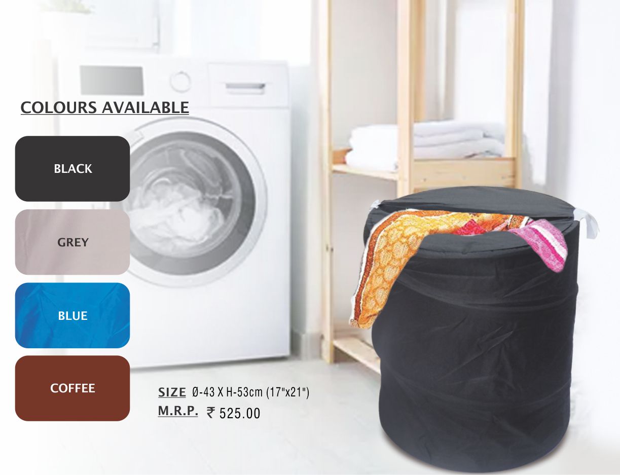 LAUNDRY BASKET BLACK
