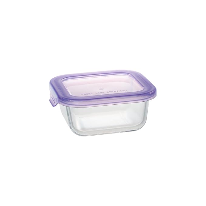 Alorno Square Borosilicate Glass Storage Container with Airtight Plastic Lid – 800 ml, Oven & Microwave Safe