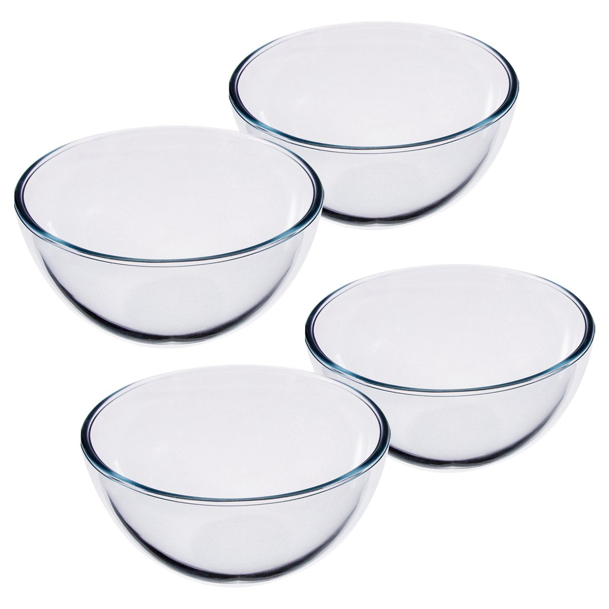 900ml clear borosilicate glass bowl for mixing, serving, and meal prep by Alorno