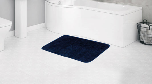 MICROFIBER ANTI SLIP BATH MAT CM BLUE