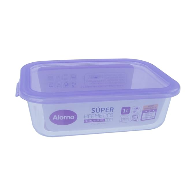 Alorno Rectangle Borosilicate Glass Food Storage Container with Lid – 650 ml | Airtight, Freezer & Microwave Safe