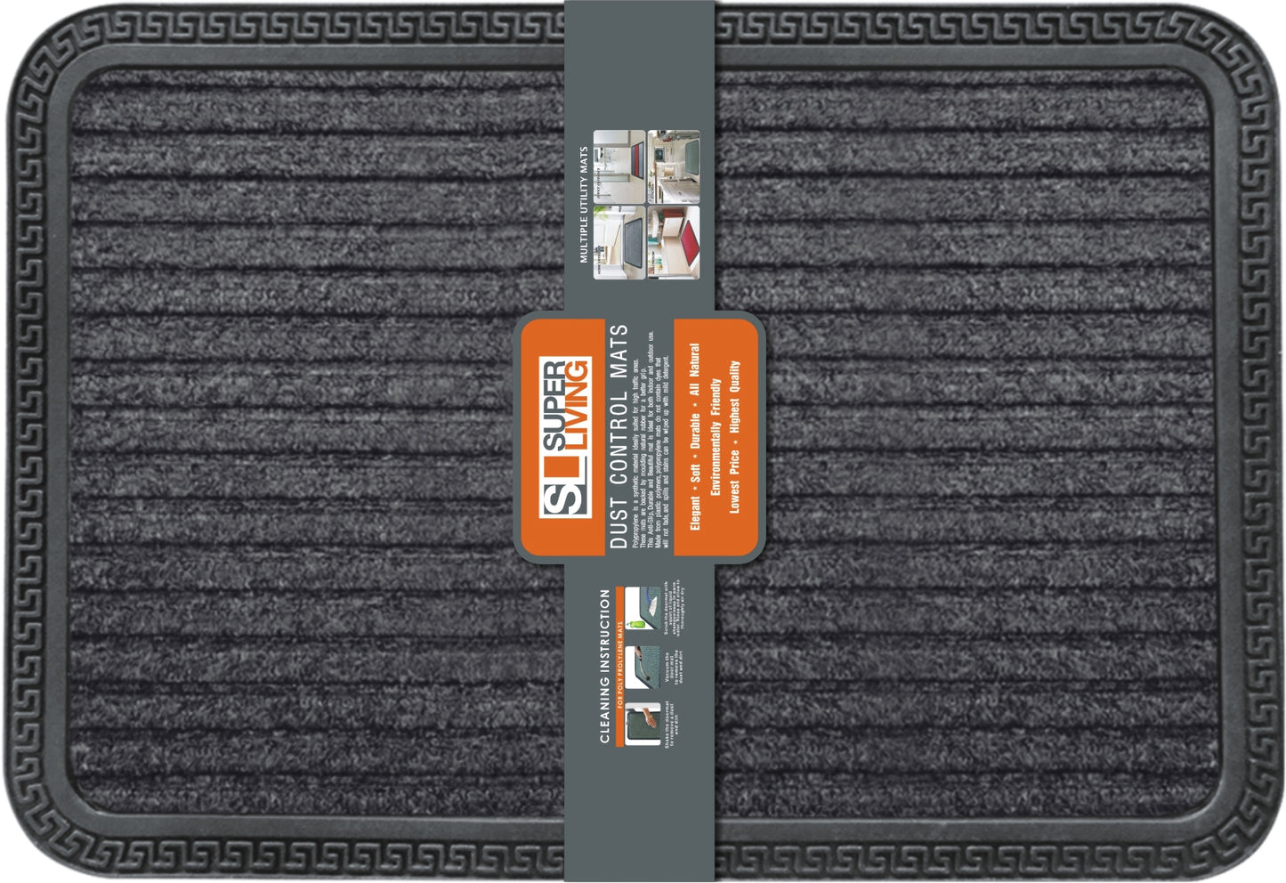 Stripe Design Greek Border DARK GREY